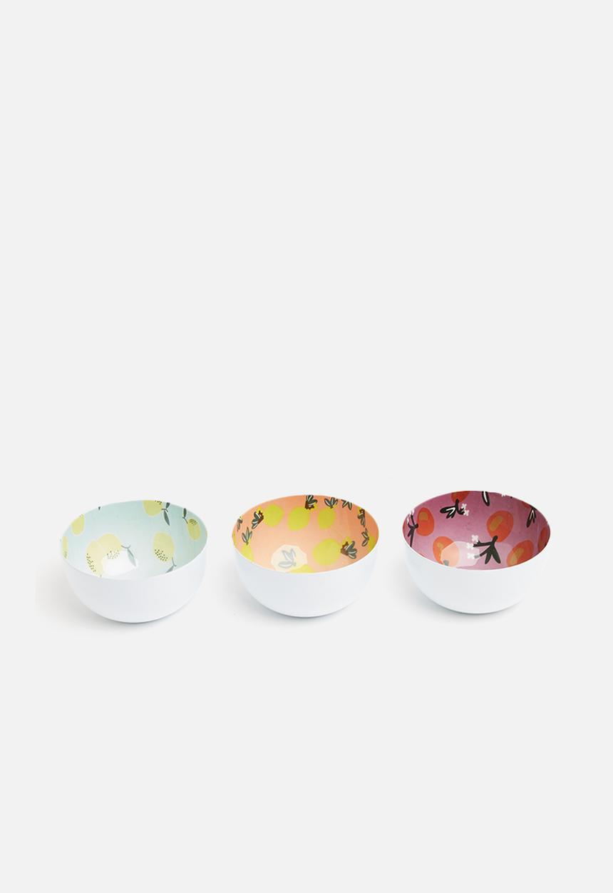 Sixth Floor - Fruity bowls set of 3 - multi