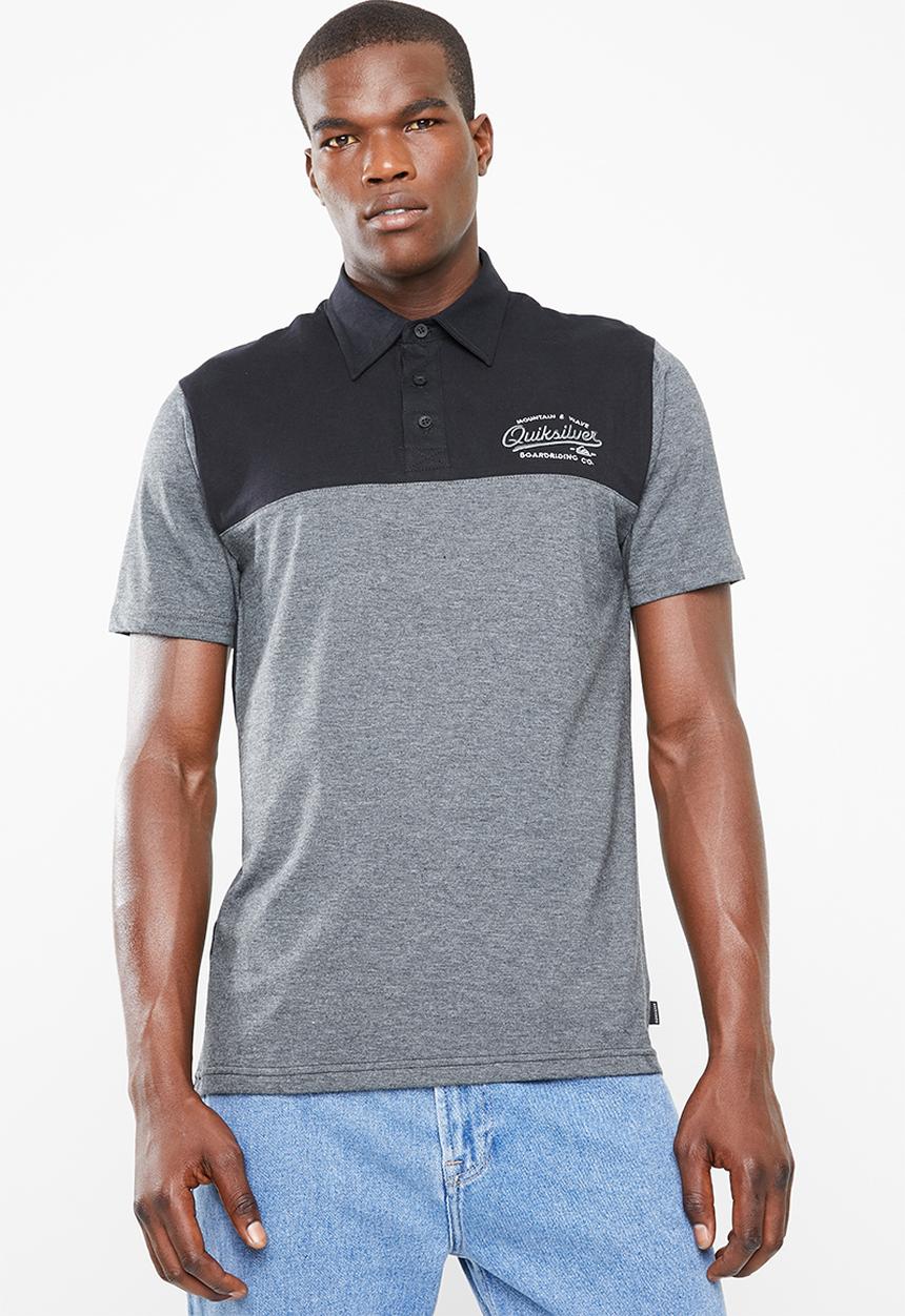 Quiksilver - Bossman golfer tee - black & grey 
