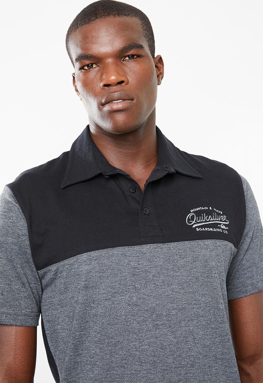 Quiksilver - Bossman golfer tee - black & grey 