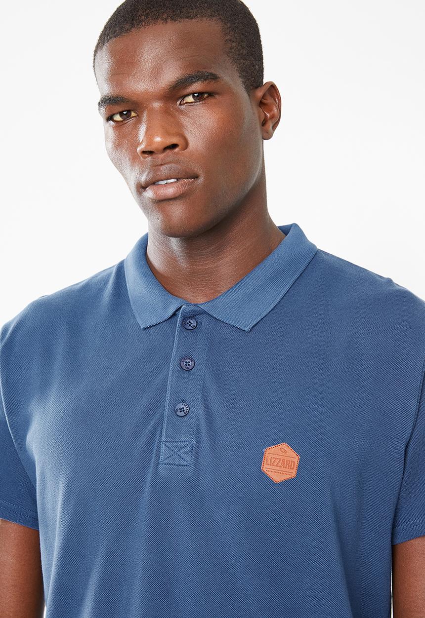 Lizzard - Casual golfer tee - blue