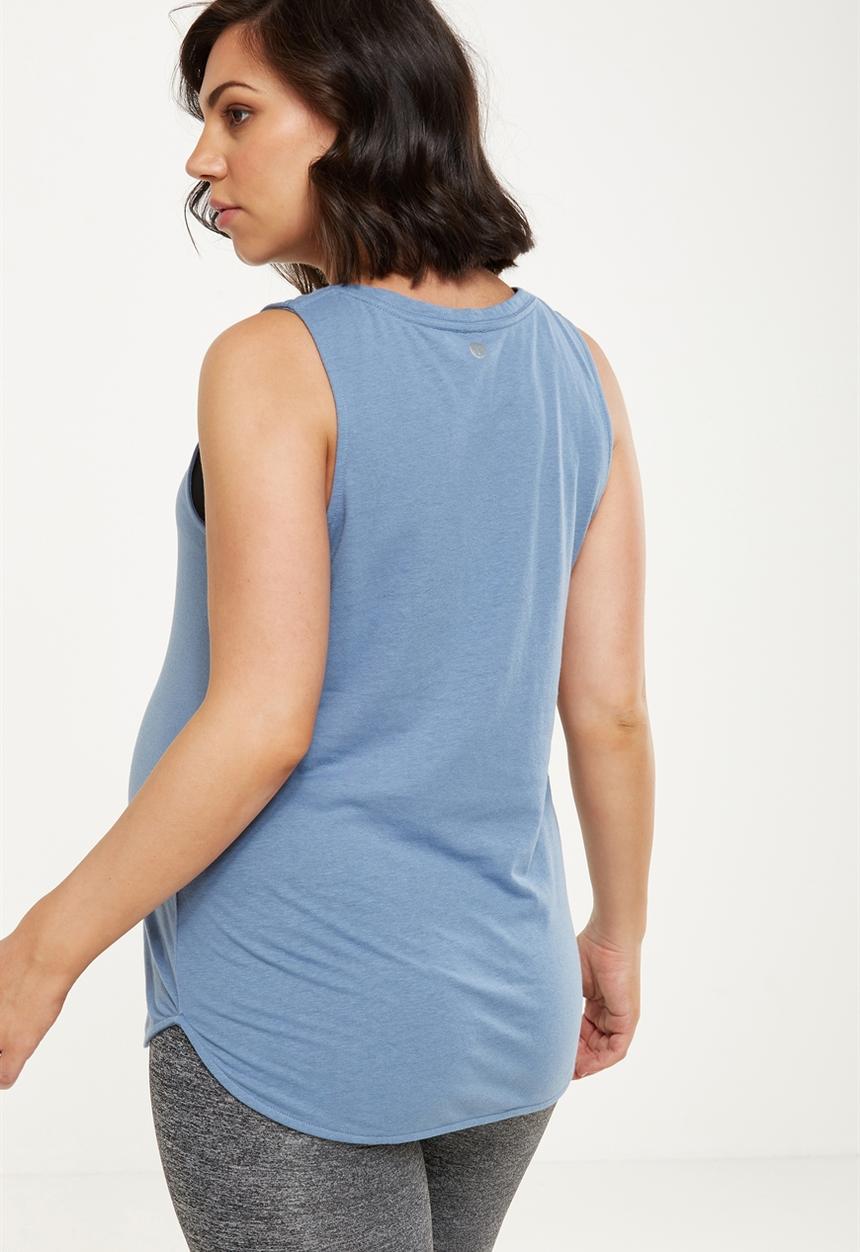 Cotton On - Maternity scooped flow tank top - blue