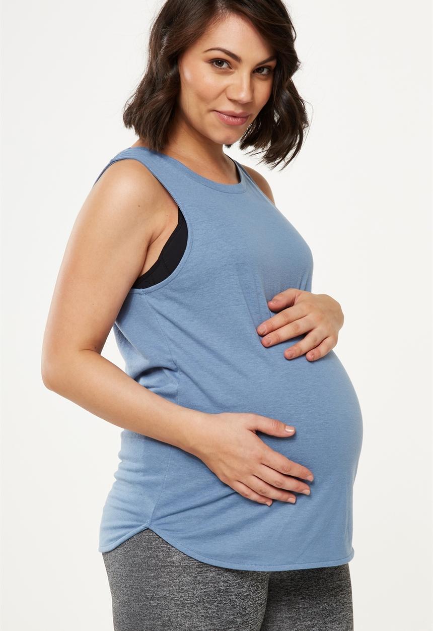 Cotton On - Maternity scooped flow tank top - blue