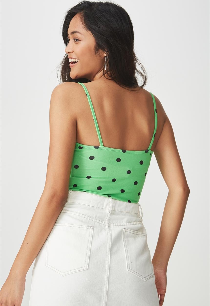 Cotton On - Carissa summer straight back bodysuit - green