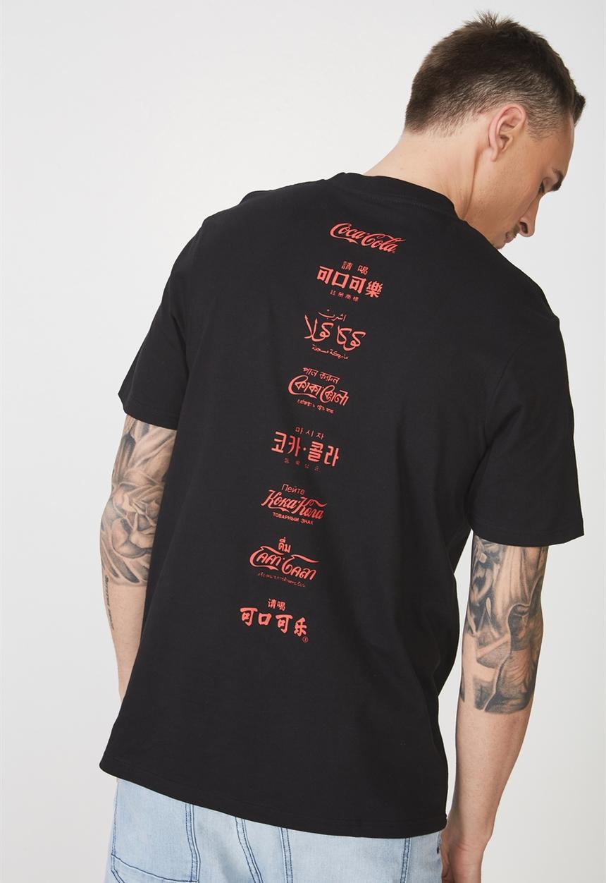 Cotton On - Coke-worldwide t-bar collaboration tee - black