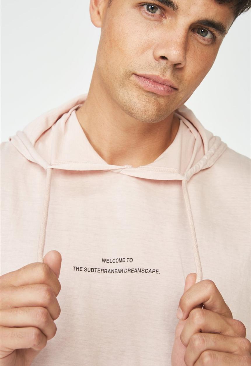 Cotton On - Never mind the chaos hustle muscle tee - dirty pink 