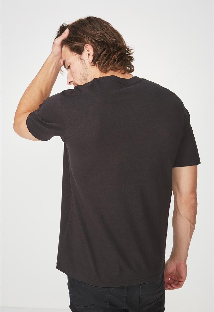 Cotton On - Raw footage t-bar collaboration tee - black