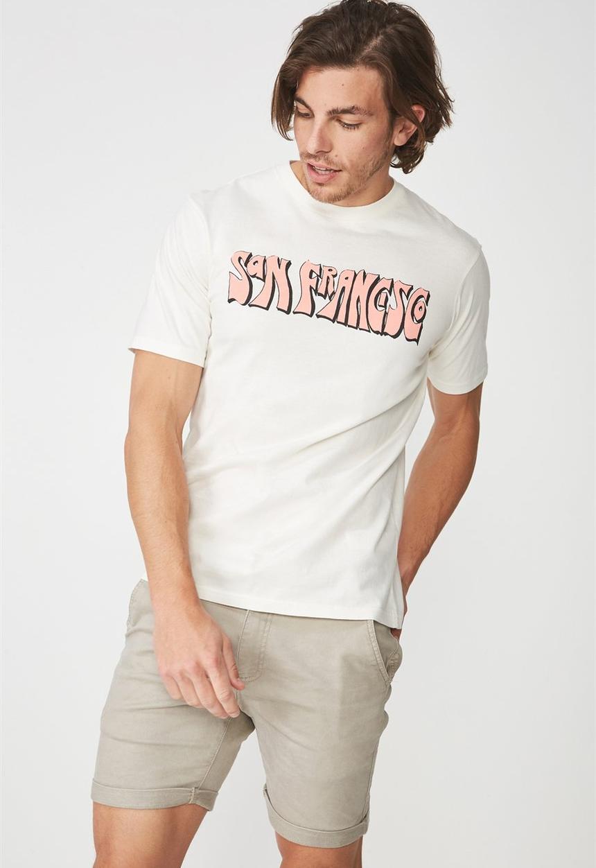 Cotton On - San francisco t-bar tee - white