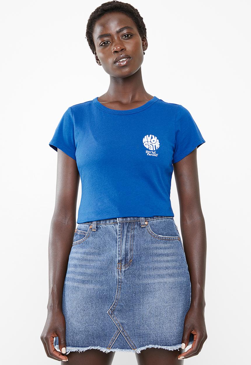 G-STAR - Graphic 4 slim tee - blue 