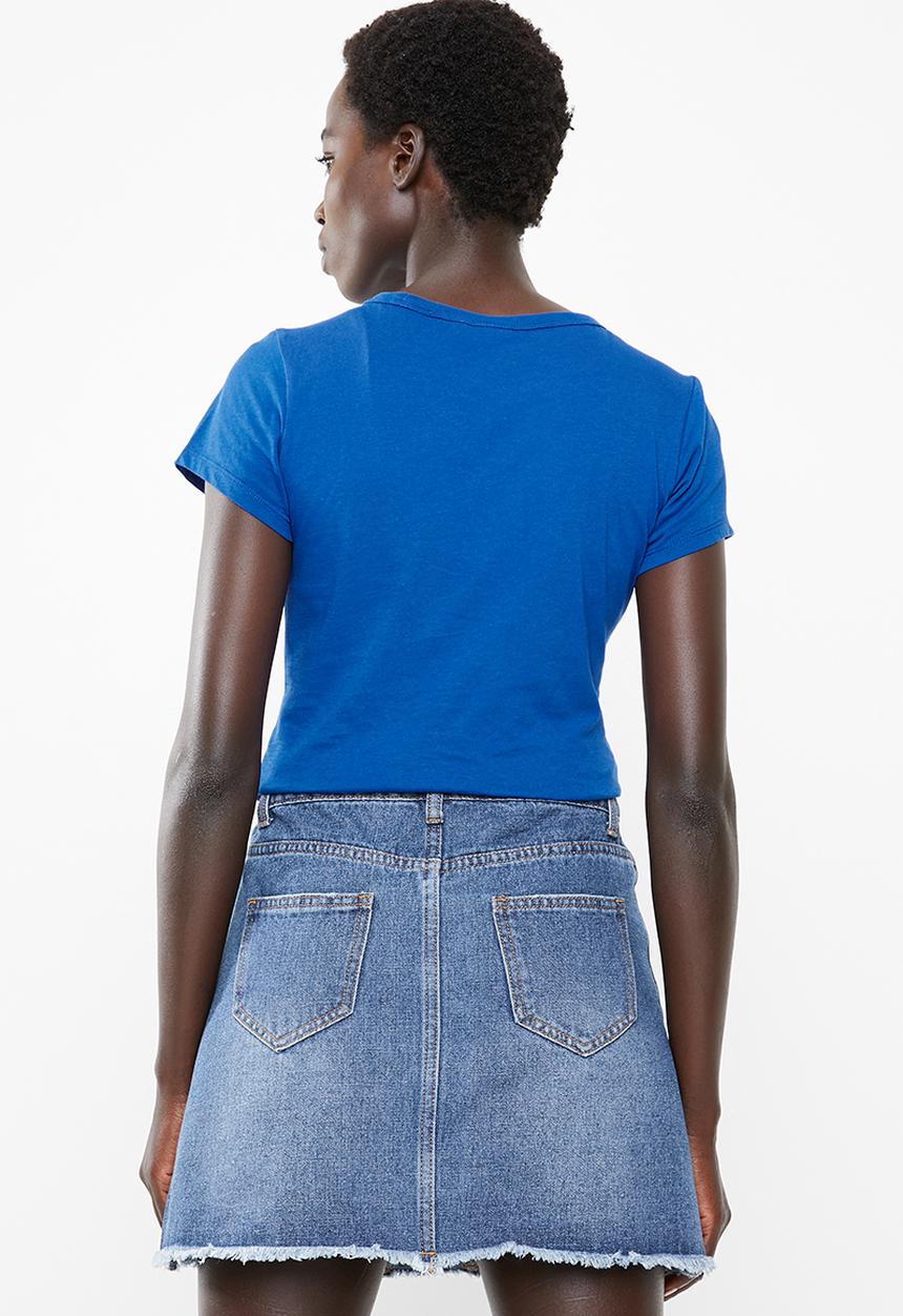 G-STAR - Graphic 4 slim tee - blue 