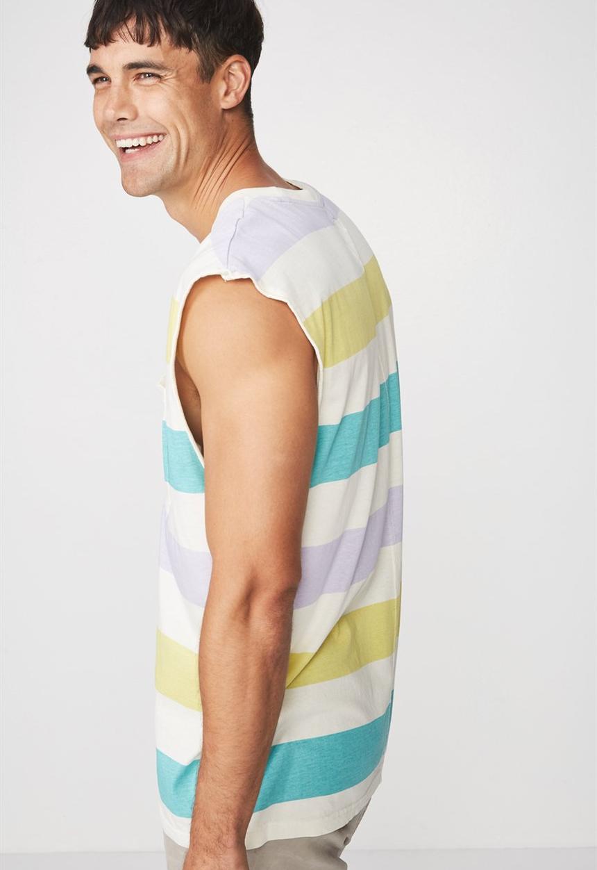 Cotton On - Drop shoulder muscle tee- multi 