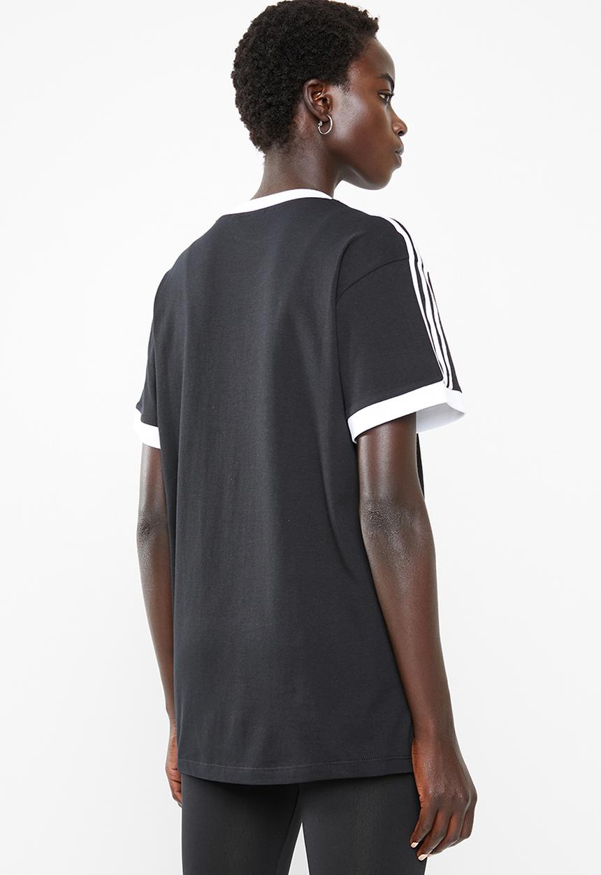 adidas Originals - 3 stripe tee - black & white 