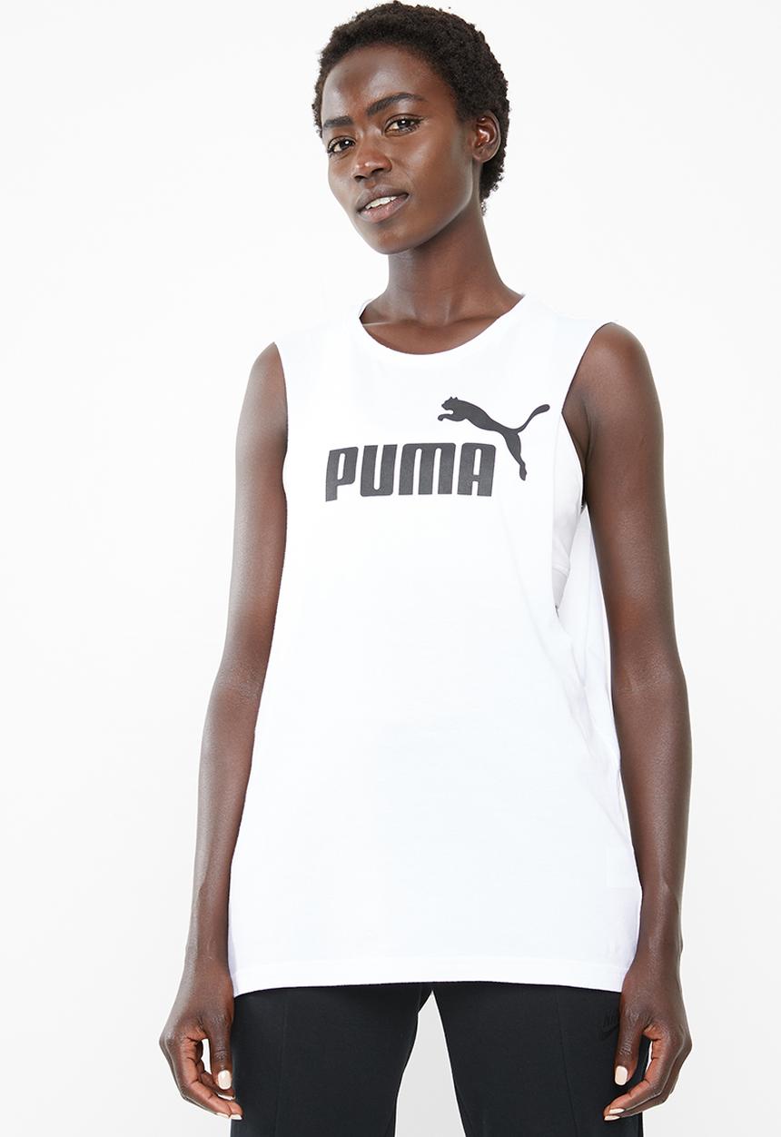 PUMA - Cut off boyfriend tank - black & white