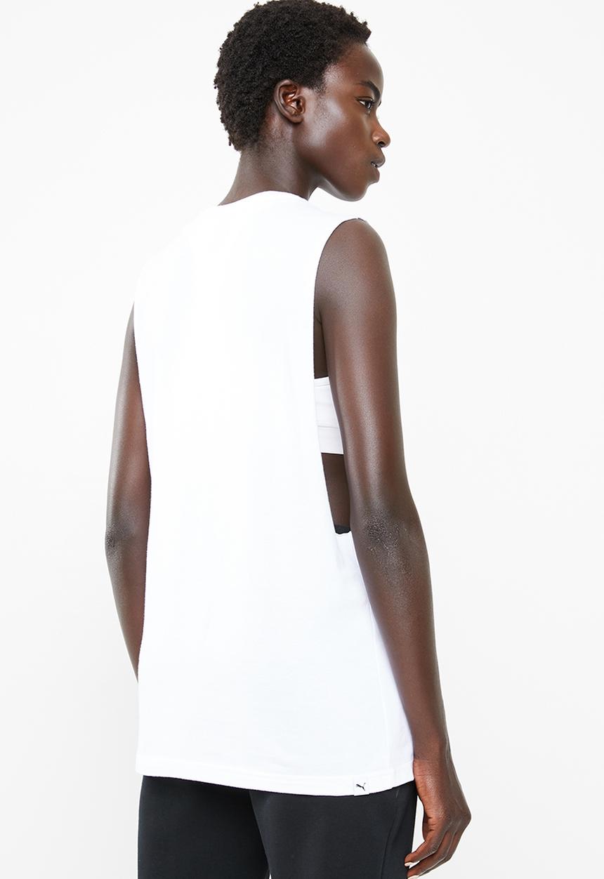 PUMA - Cut off boyfriend tank - black & white