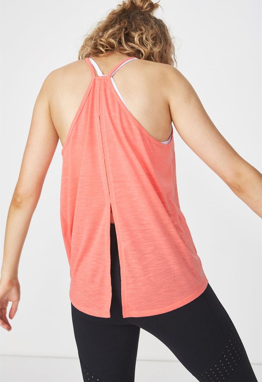 Cotton On - High neck tank top - peach 