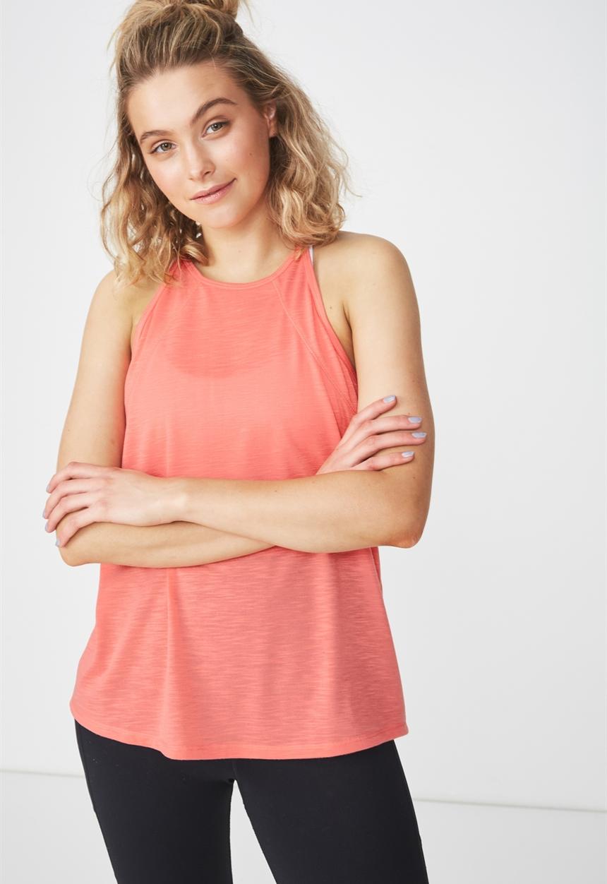 Cotton On - High neck tank top - peach 