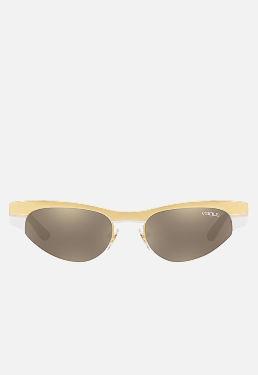 Vogue Eyewear - Gigi Hadid-VO4105S sunglasses-brushed gold/white