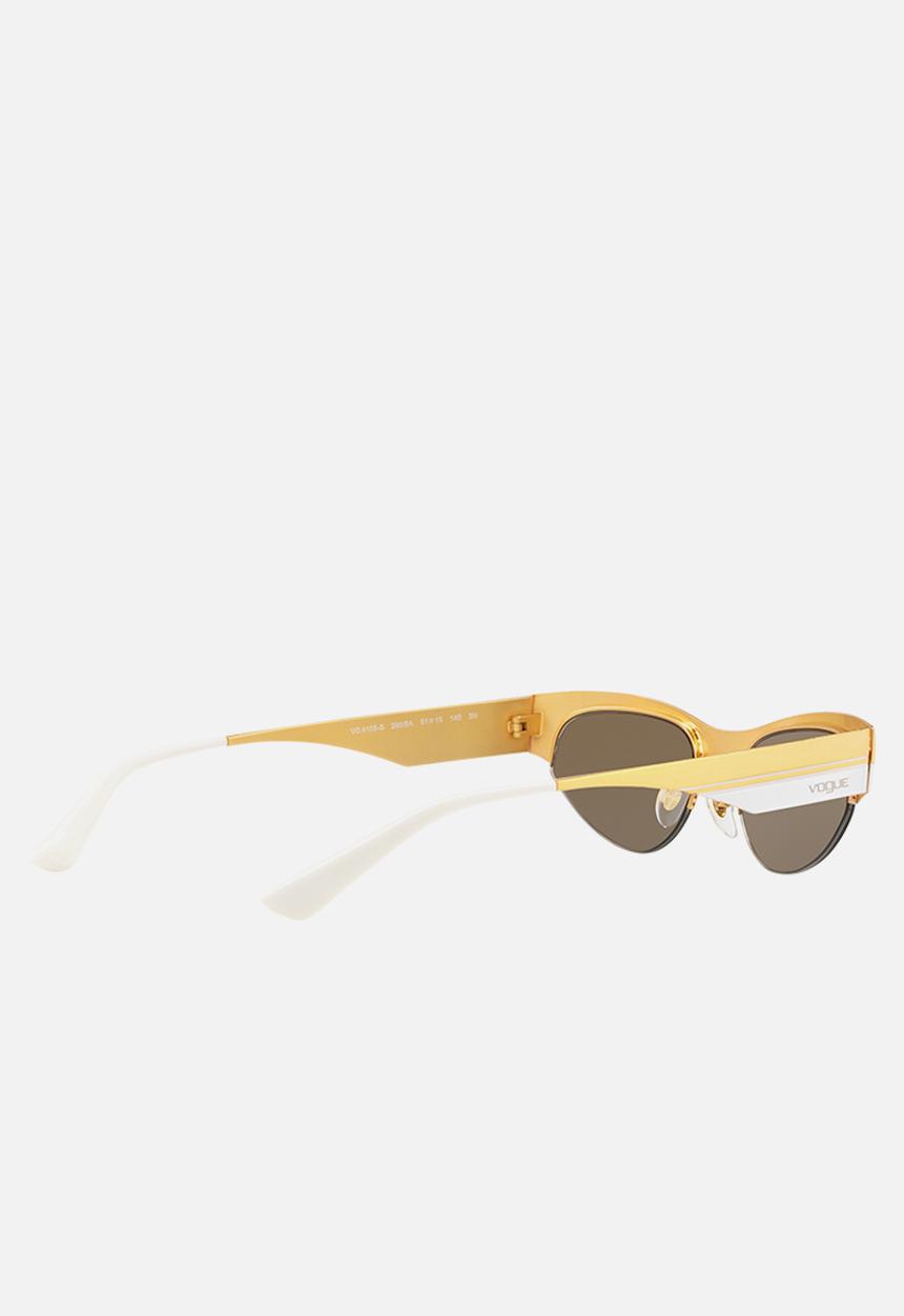 Vogue Eyewear - Gigi Hadid-VO4105S sunglasses-brushed gold/white