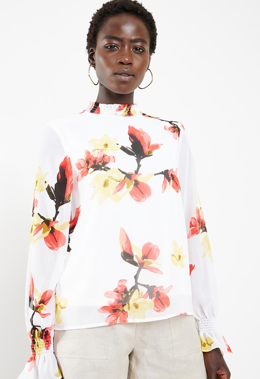 Vero Moda - Katy long sleeve high neck top - multi 