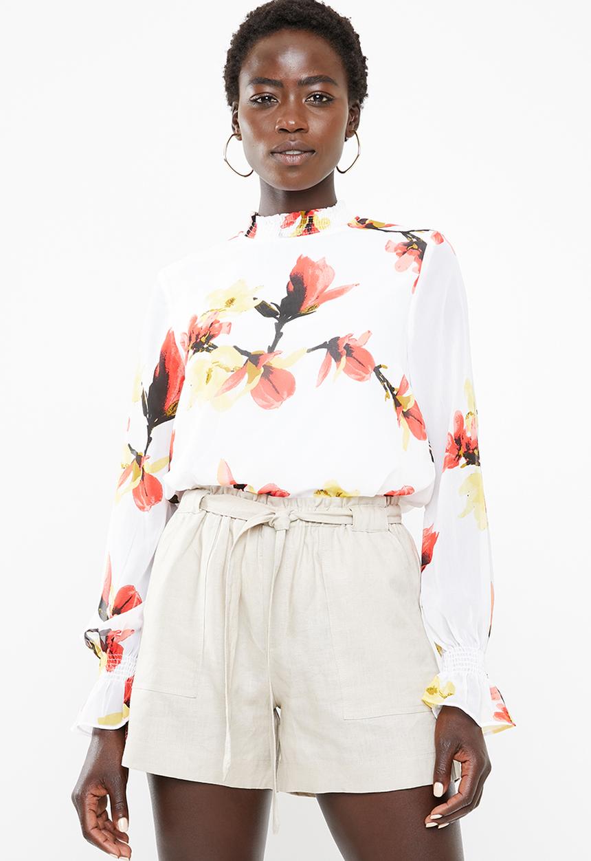 Vero Moda - Katy long sleeve high neck top - multi 
