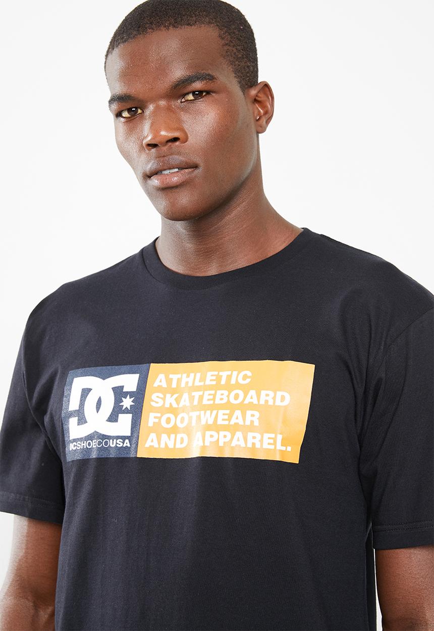 DC - Vertical zone cotton tee - black