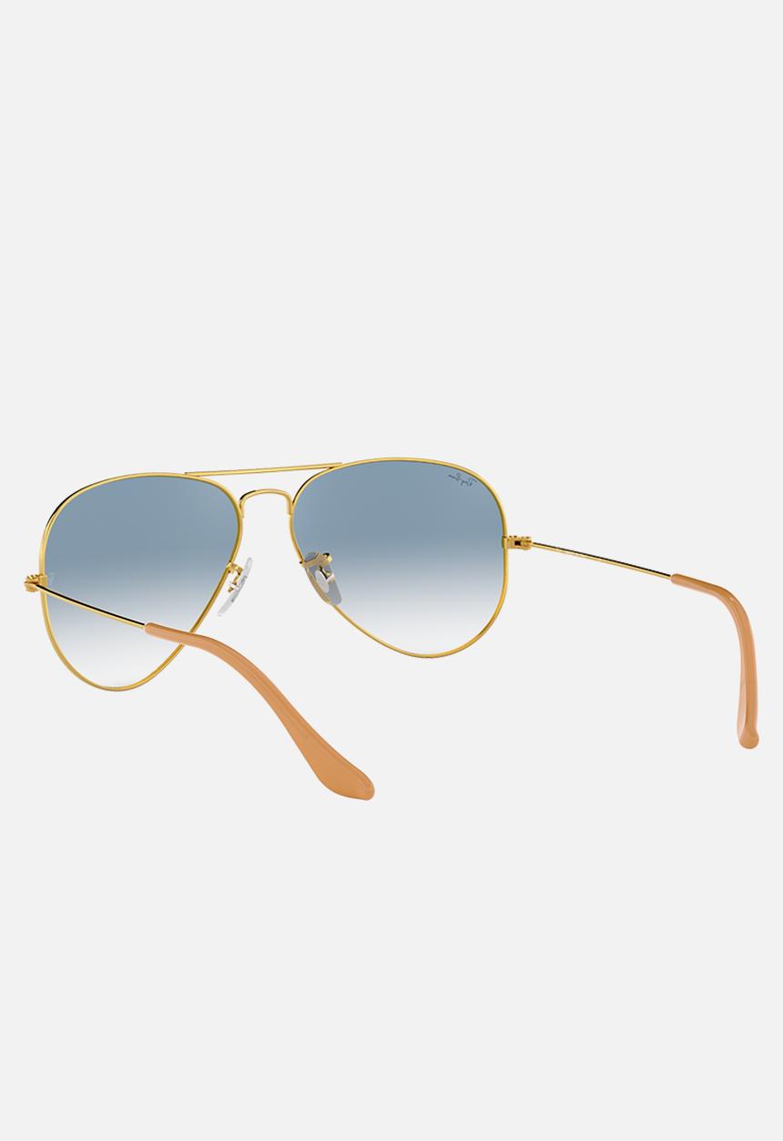 Ray-Ban - Aviator sunglasses - gold/crystal gradient light blue