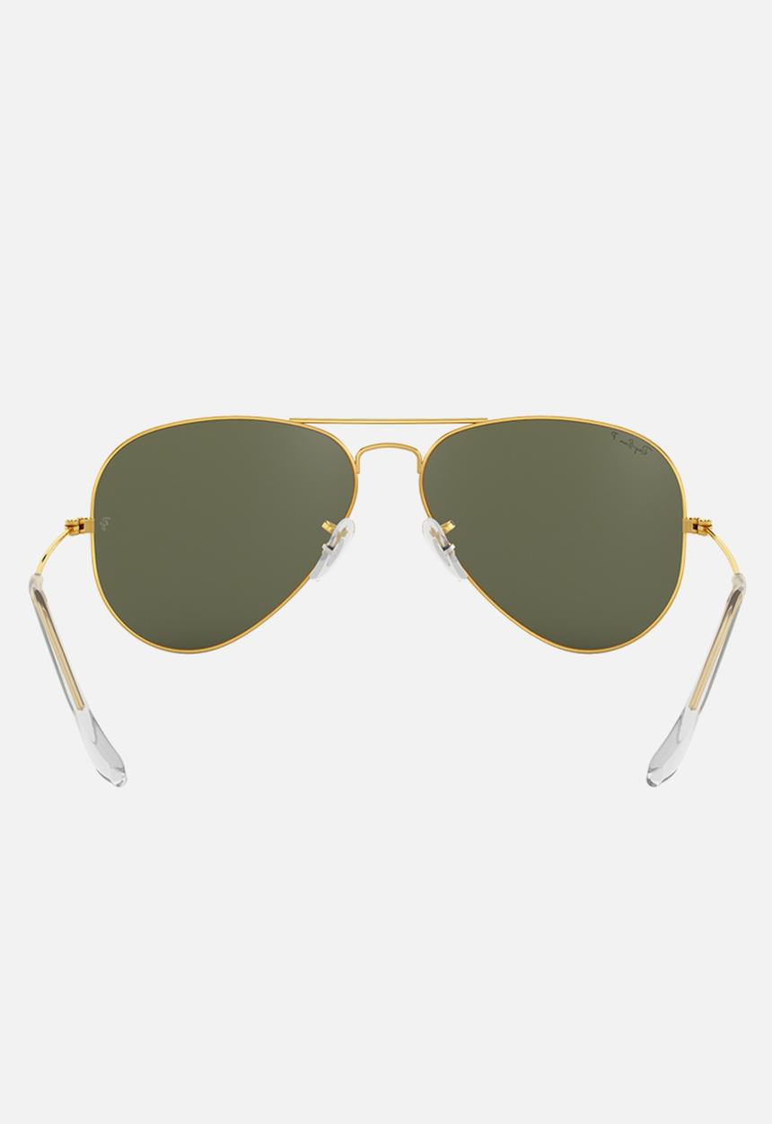 Ray-Ban - Aviator sunglasses 58mm - gold & crystal green polarised