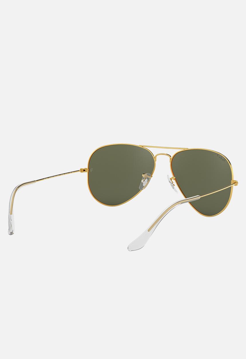 Ray-Ban - Aviator sunglasses 58mm - gold & crystal green polarised