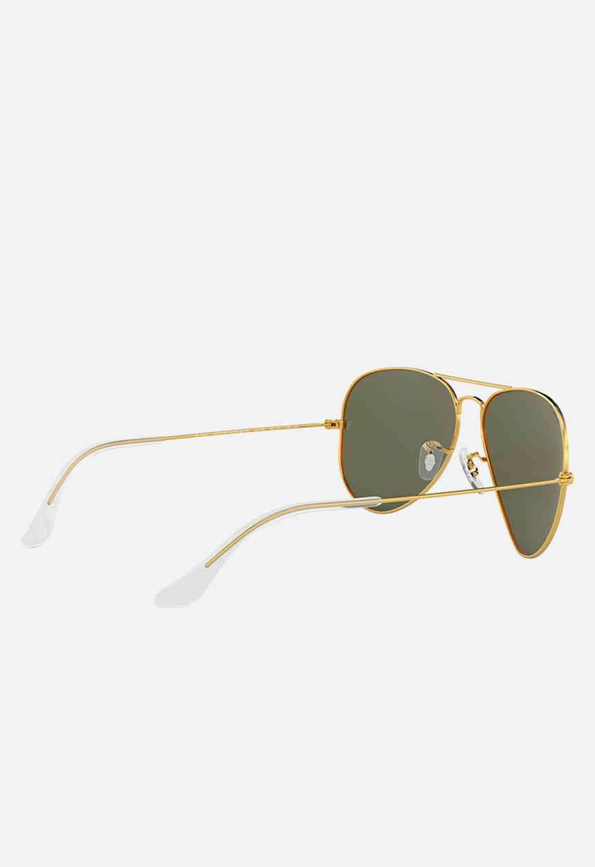 Ray-Ban - Aviator sunglasses 58mm - gold & crystal green polarised