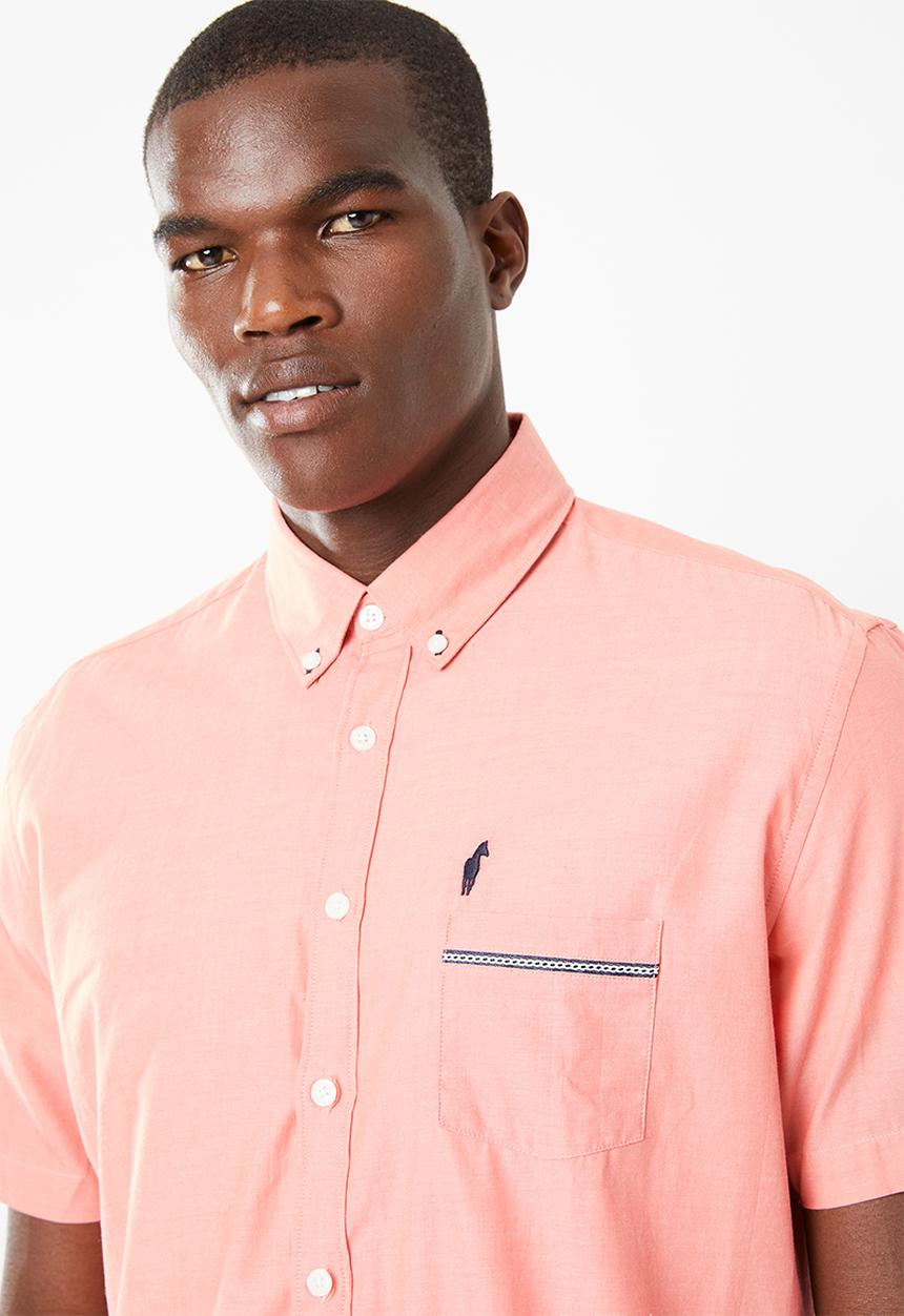 STYLE REPUBLIC - Gentleman short sleeve shirt - peach