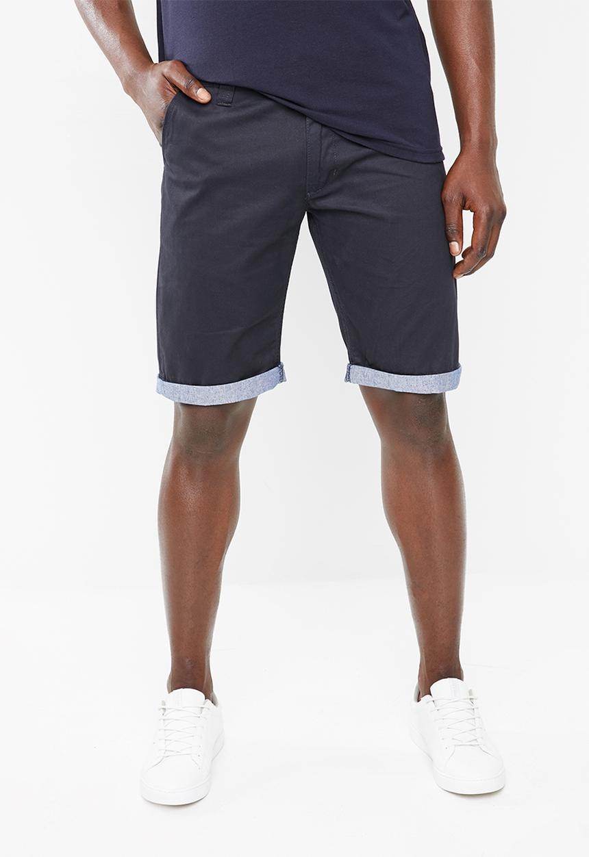 STYLE REPUBLIC - Turn-up chino shorts - navy