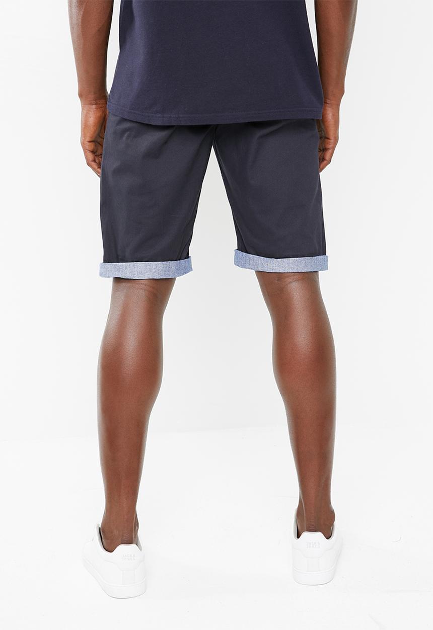 STYLE REPUBLIC - Turn-up chino shorts - navy