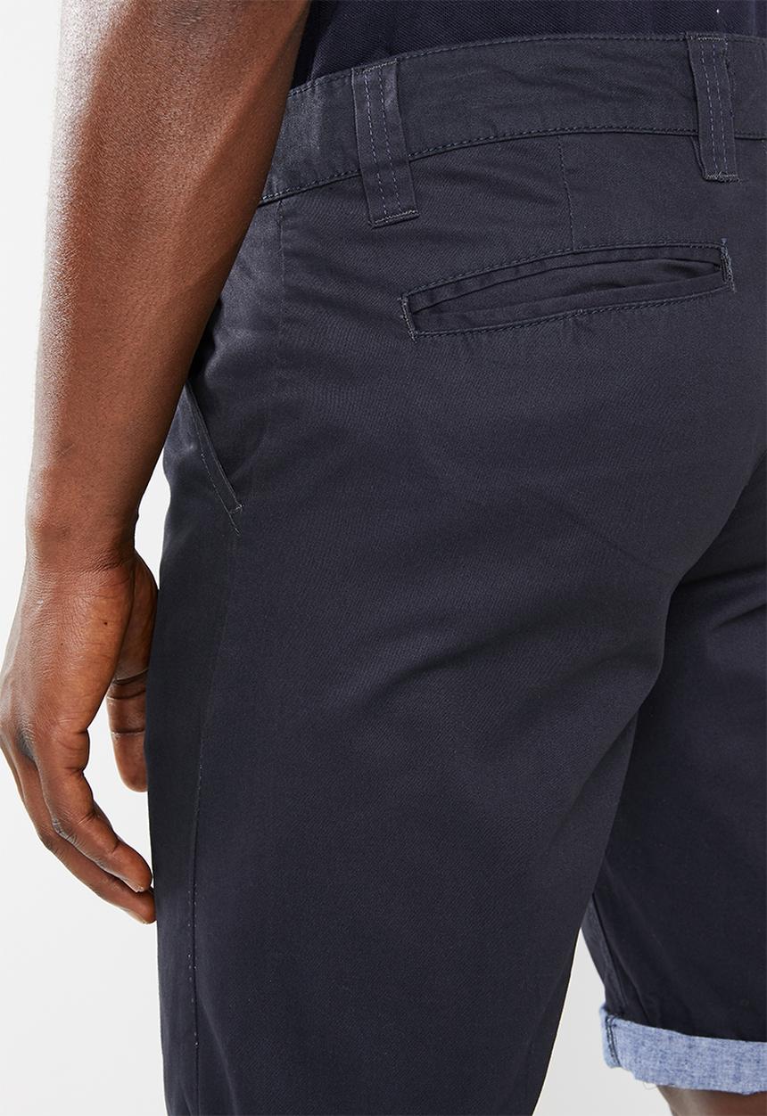 STYLE REPUBLIC - Turn-up chino shorts - navy