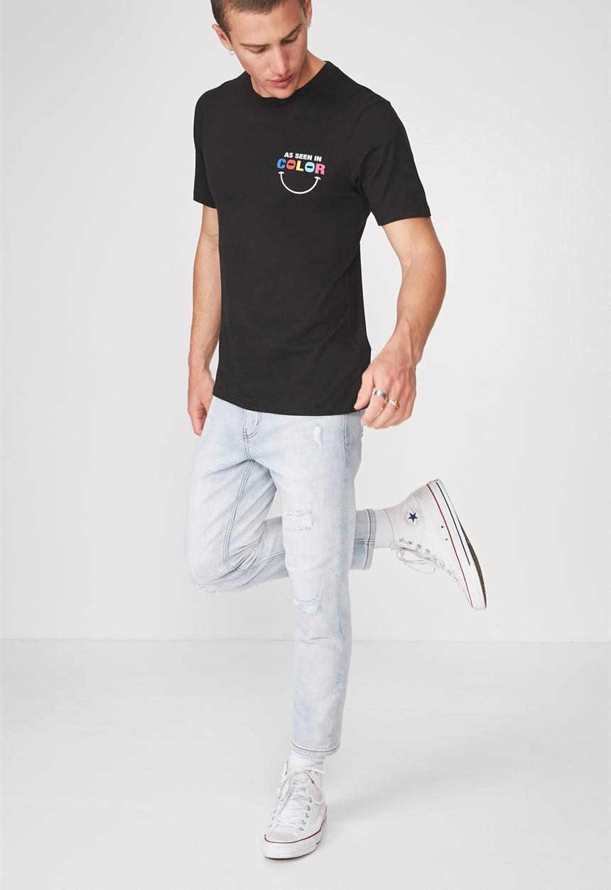 Cotton On - Seen in colour Tbar tee  - black