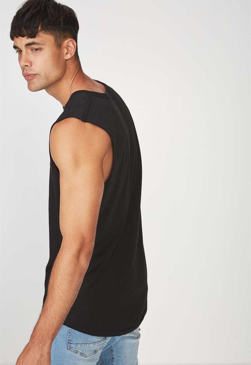 Cotton On - NY Tbar muscle - black