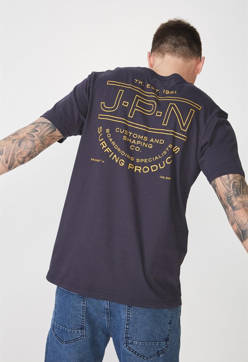 Cotton On - Japan customs Tbar tee - navy