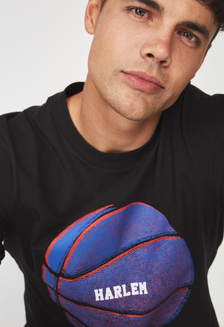 Cotton On - Harlem ball Tbar tee - black