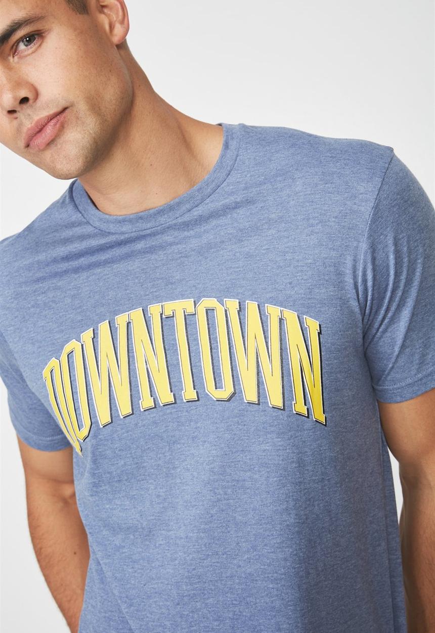 Cotton On - Downtown Tbar tee - blue