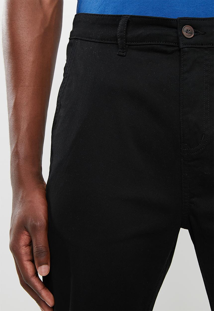 Superbalist - Wide leg cropped chino - black