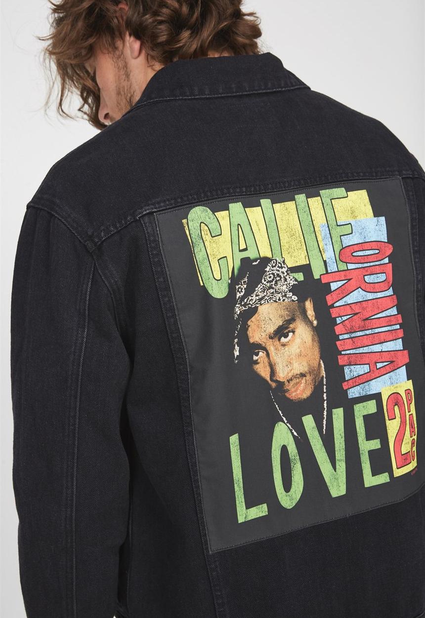 Cotton On - Rodeo Tupac California love collaboration jacket - black