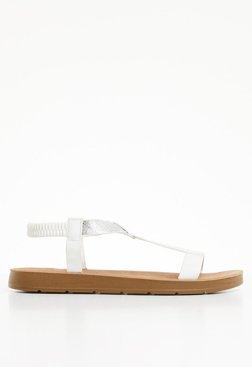 Butterfly Feet - Reese T-bar sandals - white