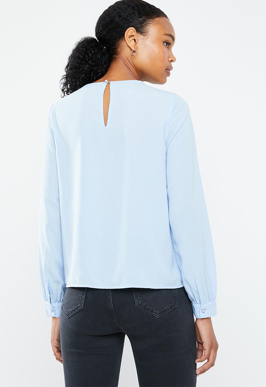 Vero Moda - Dagmar long sleeve midi blouse - blue