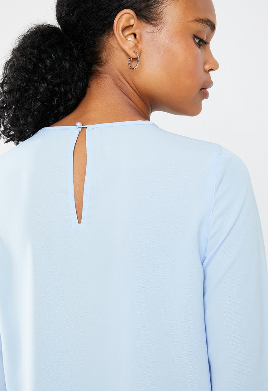 Vero Moda - Dagmar long sleeve midi blouse - blue