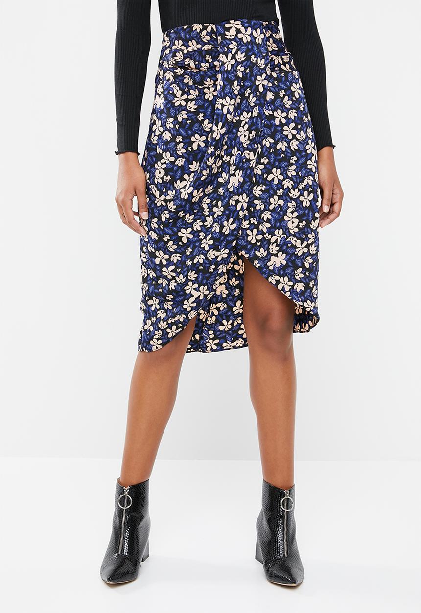 Vero Moda - Billia knee skirt - black & navy