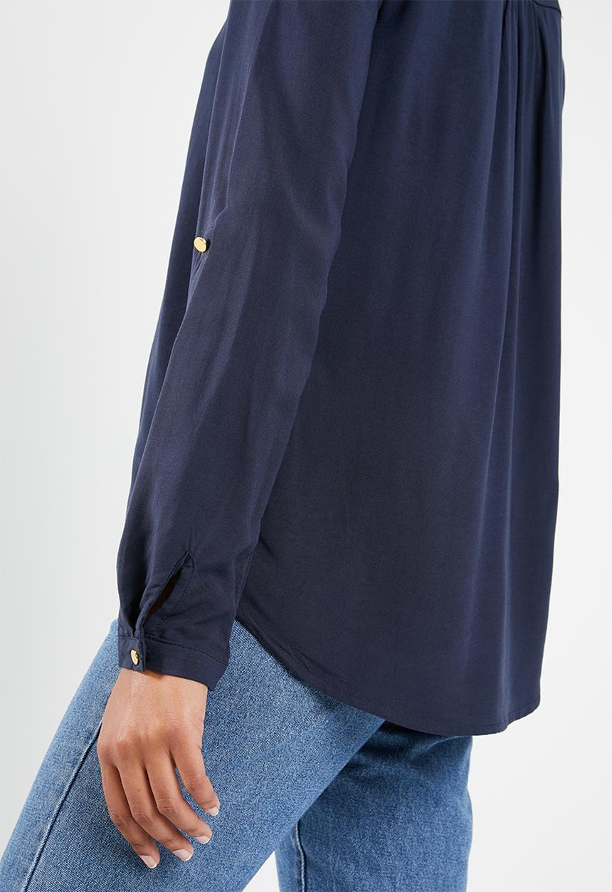 Vero Moda - Debbie lace long sleeve top - navy