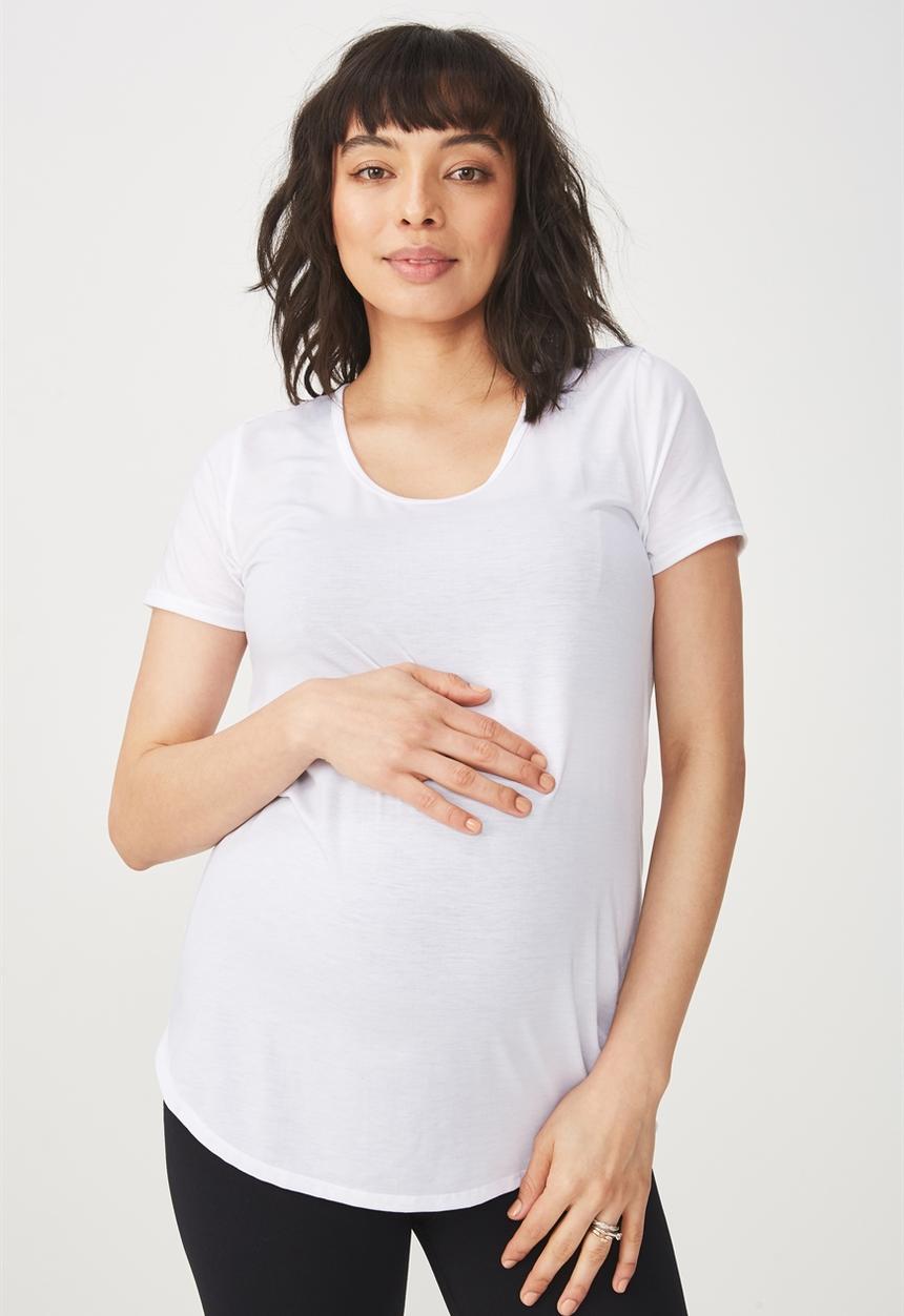 Cotton On - Maternity gym T-shirt - white