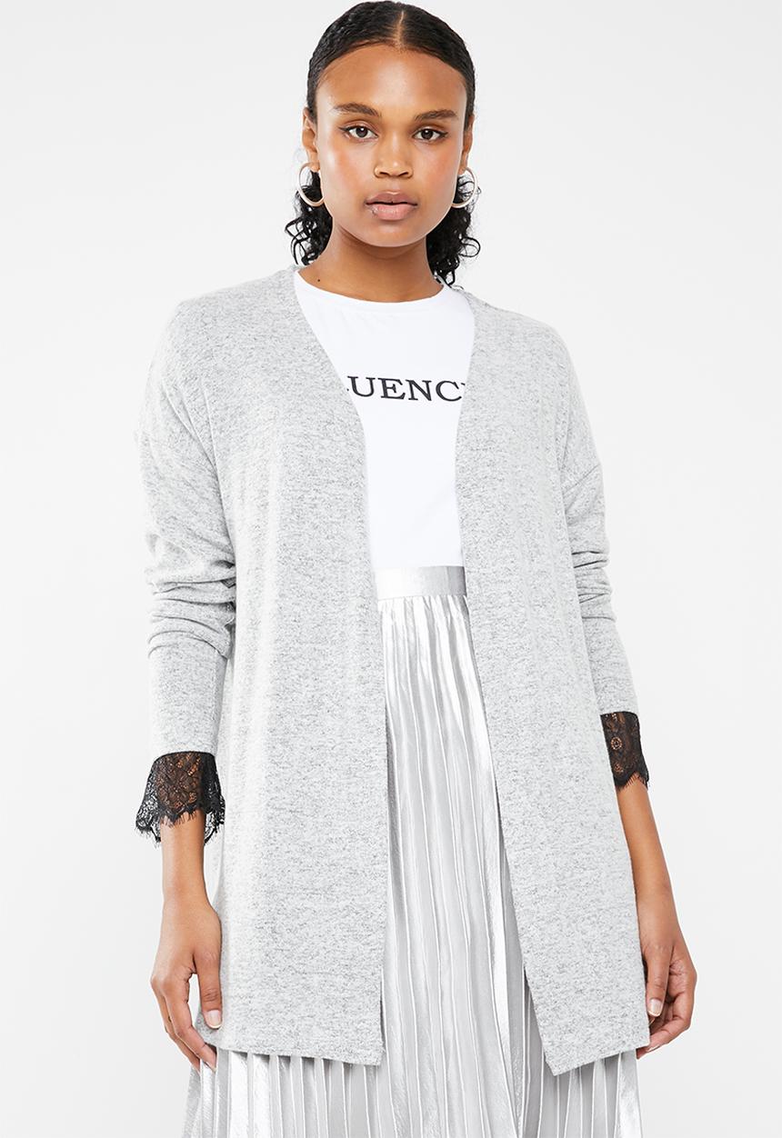 Vero Moda - Gigi lace cardigan - grey 