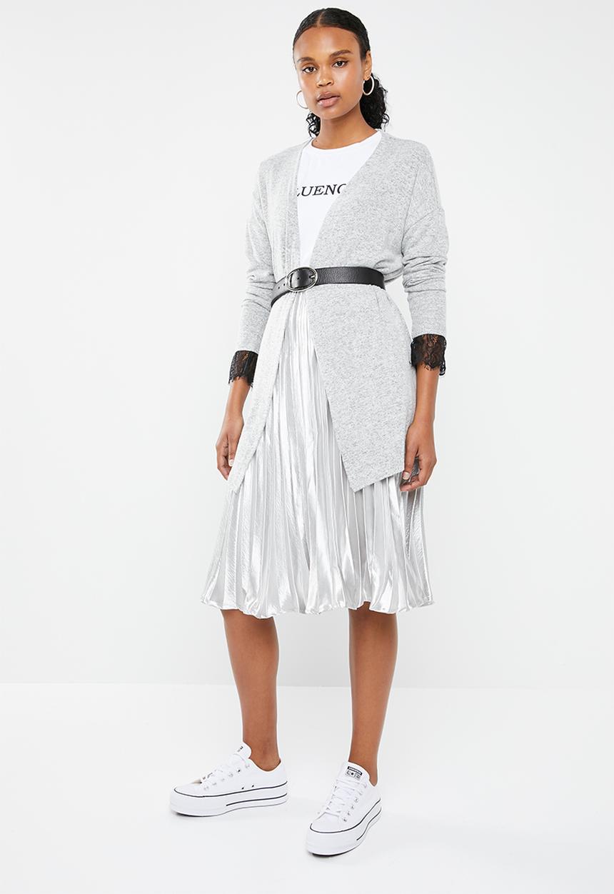 Vero Moda - Gigi lace cardigan - grey 