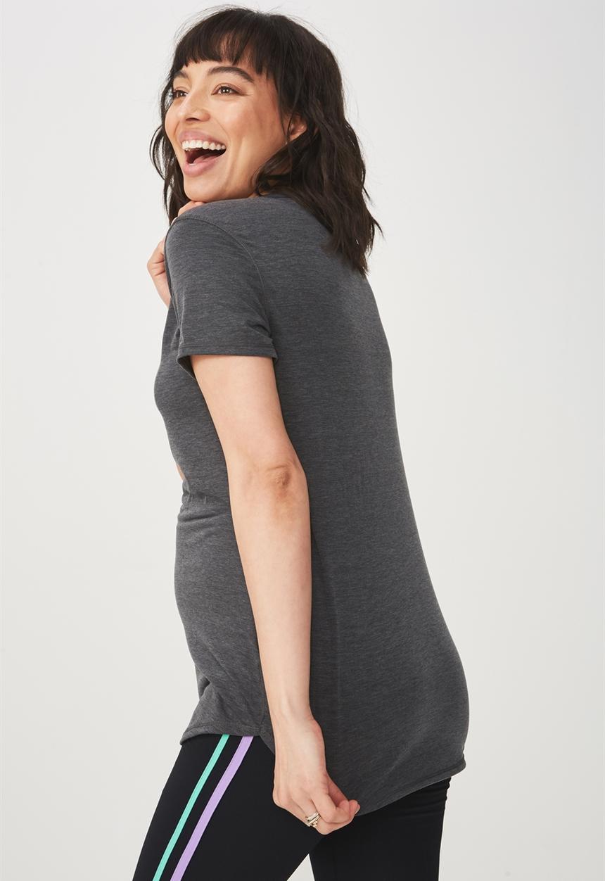 Cotton On - Maternity gym T-shirt - charcoal 