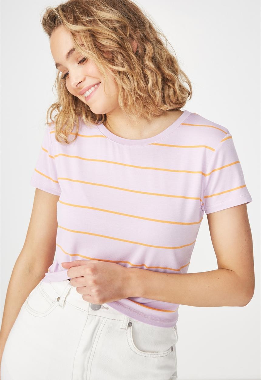 Cotton On - The baby tee - purple & orange