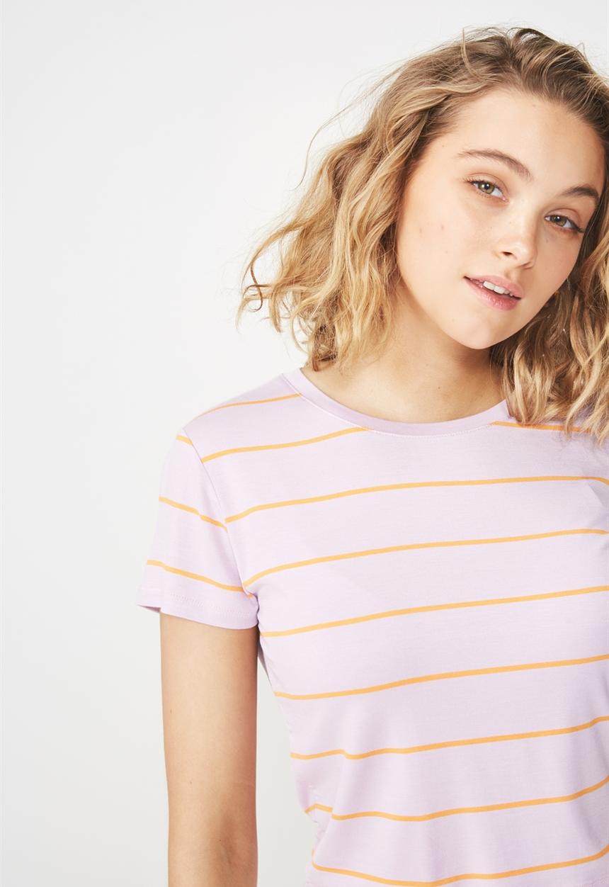 Cotton On - The baby tee - purple & orange